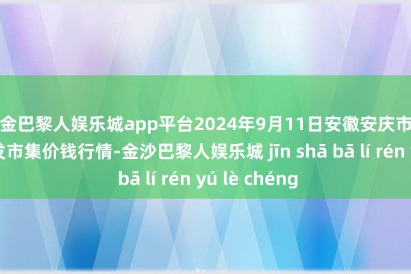 现金巴黎人娱乐城app平台2024年9月11日安徽安庆市龙狮桥蔬菜批发市集价钱行情-金沙巴黎人娱乐城 jīn shā bā lí rén yú lè chéng